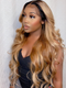 Dorsanee Honey Blonde 13x4 Lace Front Body Wave Hair Wig With Dark Black Roots