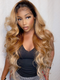 Dorsanee Honey Blonde 13x4 Lace Front Body Wave Hair Wig With Dark Black Roots