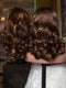 Dorsanee Honey Blonde Brown Highlights Bouncy Body Wave 5x6 Glueless Human Hair Wig