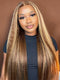 Dorsanee Honey Blonde Highlight 13x4 Lace Front Kinky Straight Human Hair Wig