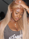Dorsanee Light Platinum Strawberry Blonde 13X4 Lace Front Straight Human Hair Weave Wigs