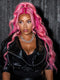 Dorsanee Hot Pink Wavy 13x4 Lace Front Virgin Human Hair Wigs 200 Density