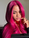 Dorsanee Hot Rose Pink 13x4 Lace Front Virgin Human Hair Wigs Wth Bangs