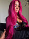 Dorsanee Hot Rose Pink 13x4 Lace Front Virgin Human Hair Wigs Wth Bangs
