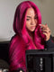 Dorsanee Hot Rose Pink 13x4 Lace Front Virgin Human Hair Wigs Wth Bangs