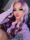 Dorsanee Black Friday Lavender Purple Peekaboo Colored Body Wave 13x4 Lace Front Human Hair Wigs