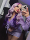 Dorsanee Black Friday Lavender Purple Peekaboo Colored Body Wave 13x4 Lace Front Human Hair Wigs