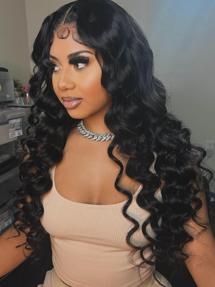Dorsanee Loose Deep Body 13X4 Lace Front Human Hair Wigs 250 300 Density