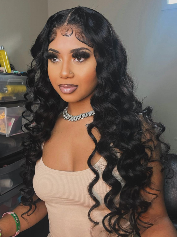 Dorsanee Loose Deep Body 13X4 Lace Front Human Hair Wigs 250 300 Density