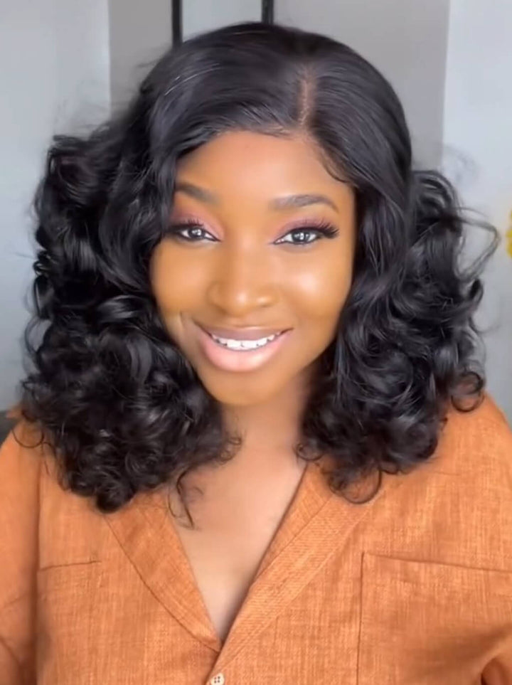 Dorsanee Mature Elegant Bouncy Loose Wave 13x4 Lace Front Human Hair Wigs