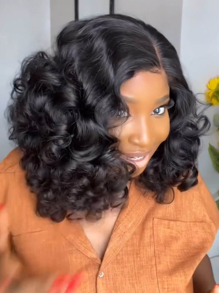 Dorsanee Mature Elegant Bouncy Loose Wave 13x4 Lace Front Human Hair Wigs