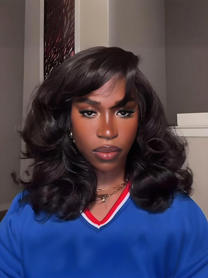 Dorsanee Mature Yaki Loose Body Wave Short Bob Human Hair Wigs