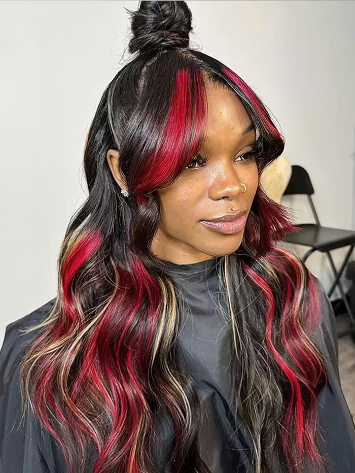 Dorsanee_Multi_Color_Highlight_Black_With_Blonde_Red_Streaks_Wigs_Body_13x4_Lace_Front_Wigs
