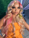 Dorsanee Multi Color Platinum Blonde Pink Purple Yellow Virgin Human Hair Wigs
