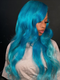 Dorsanee 200 Density Pastel Green 13x4 Lace Front Straight Body Wave Human Hair Wigs