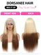 Dorsanee Ombre Blonde Brown Colored Wig Bone Straight 13x4 Lace Front Human Hair Wigs Colored Virgin Hair For Women