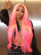 Dorsanee Ombre Blonde Pink 13x4 Lace Front Virgin Human Hair Wigs 200 Density