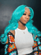 Dorsanee Pastel Green Curtain Bangs 13x4 HD Lace Front Human Hair Wigs