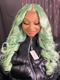Dorsanee Pastel Mint Green Body Wave 13x4 Lace Front Virgin Human Hair Wigs