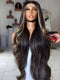 Dorsanee Platinum Honey Blonde Brown Highlights 13x4 Lace Front Human Hair Wigs
