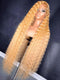 Dorsanee Platinum Strwberry Honey Blonde Deep Wave Curly Lace Front Hair Wigs