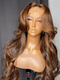 Dorsanee Auburn Reddish Brown Curtain Bangs 13x4 HD Lace Front Body Wave Human Hair Wigs