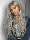 Dorsanee Silver Ash Gray 13x4 Lace Front Virgin Human Hair Wig 200 Density