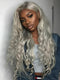 Dorsanee Silver Ash Gray 13x4 Lace Front Virgin Human Hair Wig 200 Density