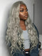 Dorsanee Silver Ash Gray 13x4 Lace Front Virgin Human Hair Wig 200 Density