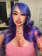 Dorsanee Violet Blue 13x4 Lace Front Virgin Human Hair Wigs 200 Density