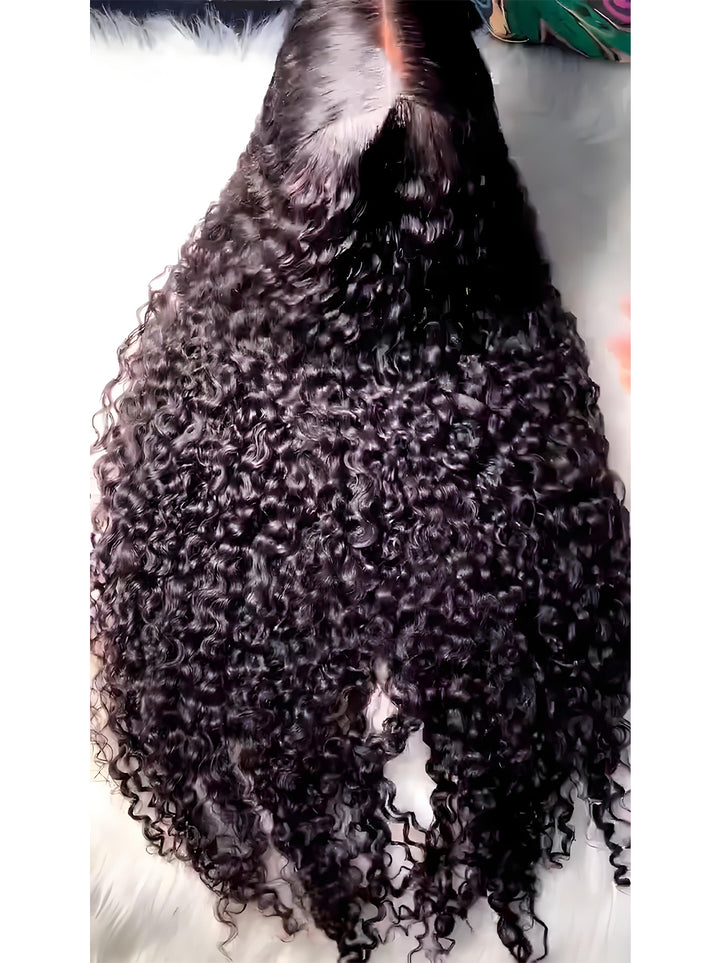 Dorsanee Voluminous Tight Kinky Curly 13X4 Lace Front Human Hair Wigs 250 300 Density