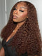 Dorsanee hair jery curly brown 13x4/5x5 HD lace front human hair wigs