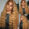 Dorsanee hair water wave #27 honey blonde 13×4 lace frontal human hair wigs