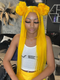 Dorsanee Yellow Color 200 Density 13x4 Lace Front Straight Virgin Human Hair Wigs