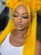 Dorsanee Yellow Color 200 Density 13x4 Lace Front Straight Virgin Human Hair Wigs
