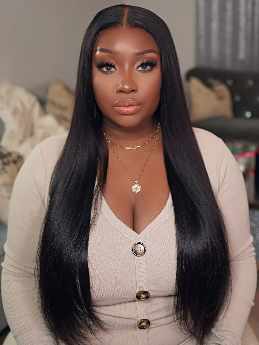 Dorsanee Hair Wear & Go Straight Glueless Wigs 6x4 Lace Pre Plucked Lace Closure Wig for black woman