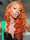 Super Deal Ginger Colored Body Wave 4x4/13x4 Lace Front 180% Density Human Hair Wigs For Black Women-Wigs Under $100