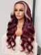 Highlight Body wave Lace Front Wig Colored Human Hair Lace Wig