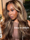 Honey Blonde Highlight 13x4 Lace Frontal Kinky Straight Human Hair Wigs Popular