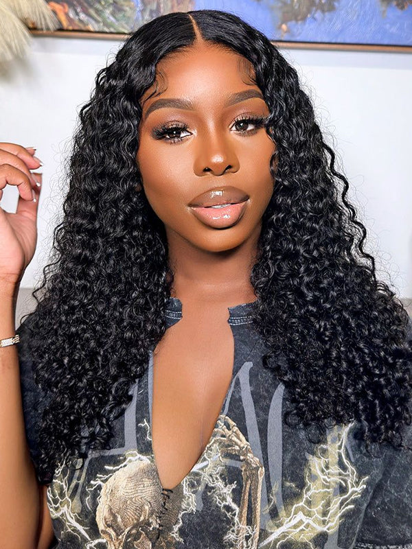 Jerry Curly Hair Lace Front Human Hair Wig Pre Bleached Knots