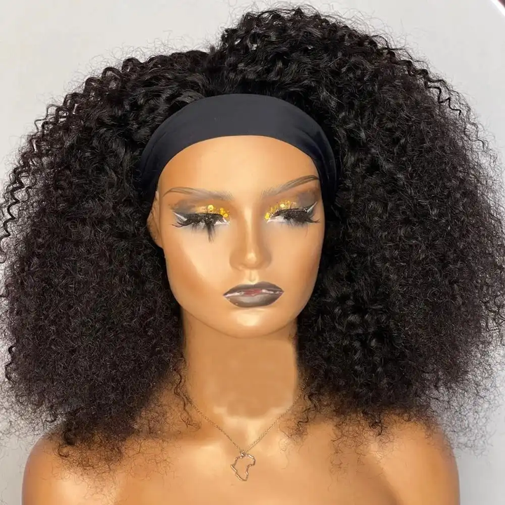Dorsanee Hair Kinky Curly Headband Hair Wig human hair wigs