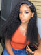 Kinky Curly 13x4 Lace Frontal Wig Virgin Hair Pre Plucked Natural Color Human Hair Wig
