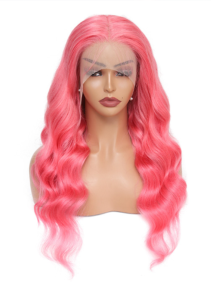 Dorsanee Hair Pink 13x4 Lace Front Wig Body Wave Brazilian Human Hair Wig