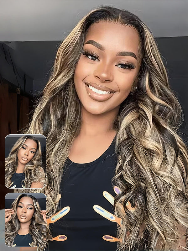 Pre_Cut_Balayage_Highlight_Wear_Go_Glueless_Lace_Wigs_Pre-pluck_180_Density_Human_Hair_Wig