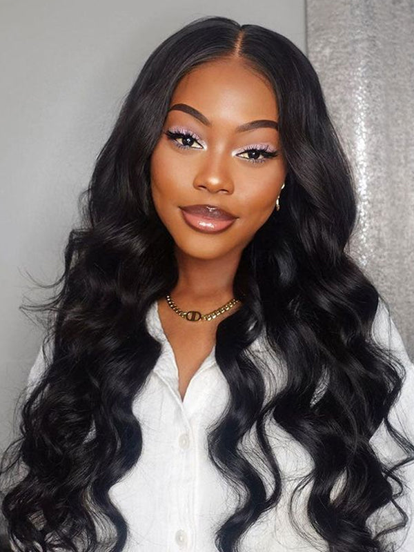 Body Wave Hairstyles Perm Long Hair Lace Closure Wig For Women