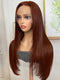 Reddish Brown Lace Front Wig Pre-Plucked Glueless Straight HD Lace Front Wig