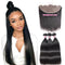 Dorsanee Hair Straight Human Hair Bundles With Frontal 13x4 HD Transparent Lace Front Wig - Dorsanee Hair