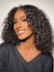 Vpart Wig Natural Black Kinky Curly Short Bob Wigs