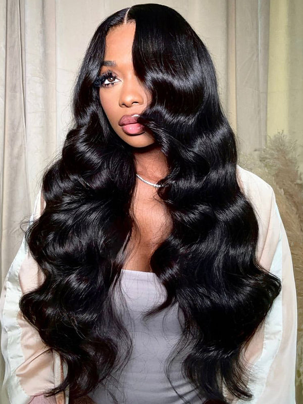 V Part/Thin Part Body Wave Wig Human Hair Glueless Wigs For Beginner