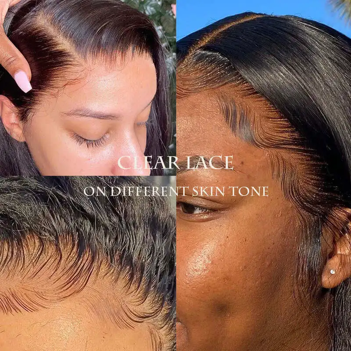 Dorsanee Hair 13x6 Kinky Straight Transparent Lace Front Wig 100% Virgin Human Hair Wig